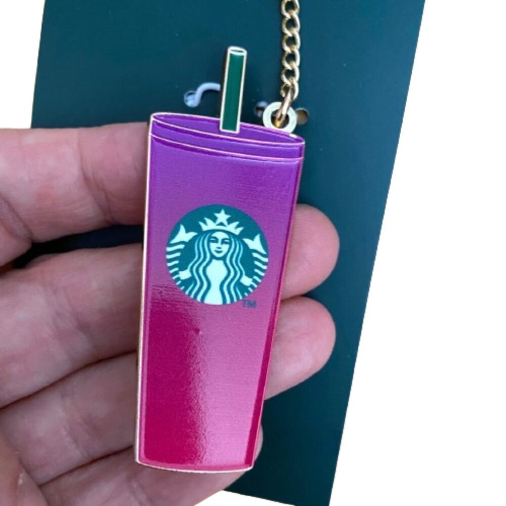 Starbucks Summer 2024 Europe exclusive cold drink enamel key chain NWT